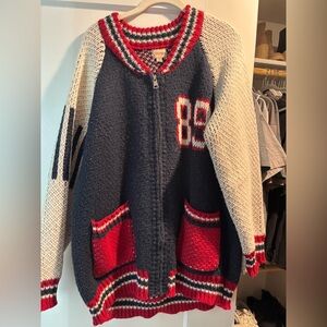DH Apparel Varsity Cardigan Sweater